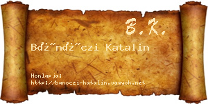 Bánóczi Katalin névjegykártya