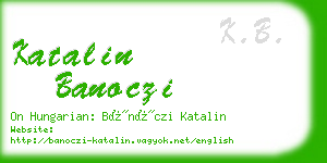 katalin banoczi business card